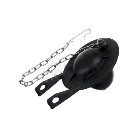 American Imaginations Round Black Toilet Flapper with Ears Rubber AI-38493